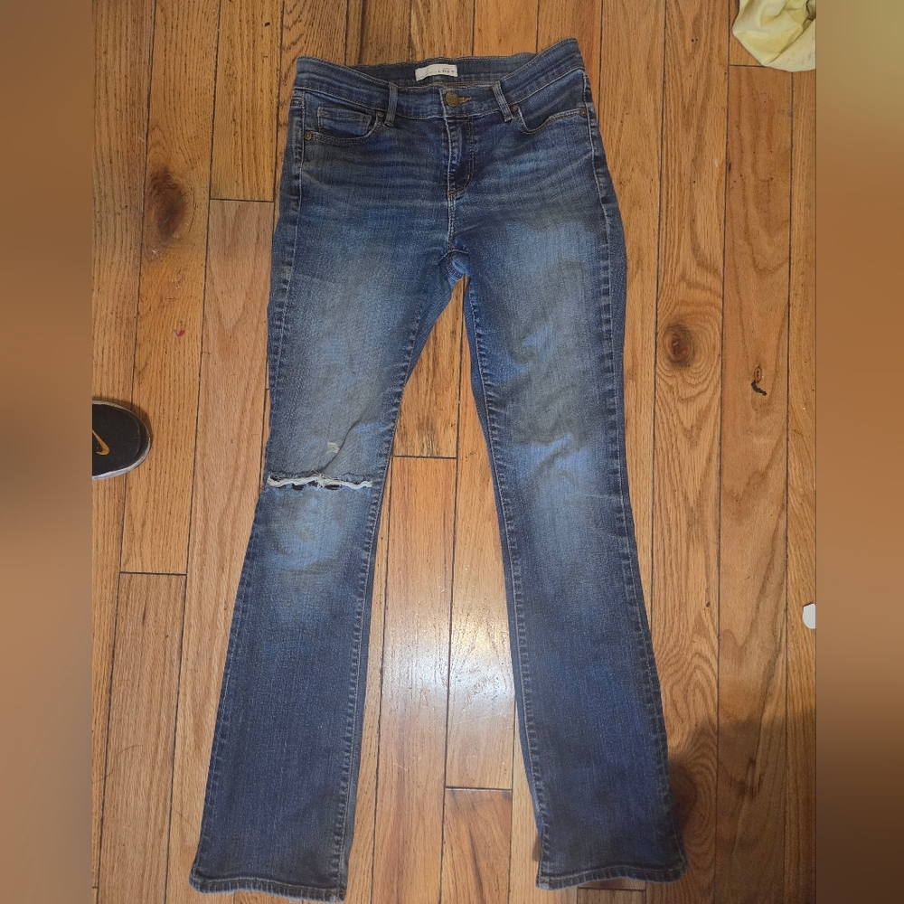 LOFT Classic Modern Boot Cut Blue Jeans